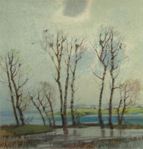 <b>ID 20 | Разлив. Весна.</b> 36.5×34.5 | Бумага, пастель <div class='getprice'>Запрос цены</div>